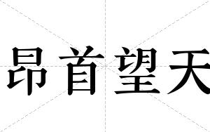 昂首望天