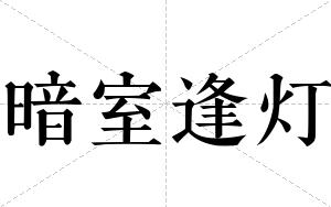 暗室逢灯