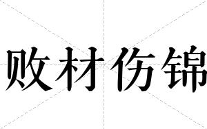 败材伤锦