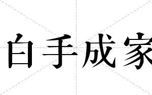 白手成家