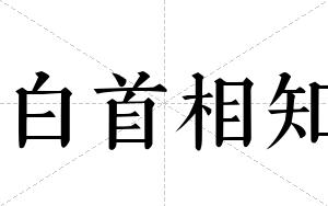 白首相知