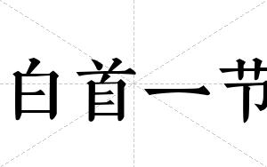 白首一节