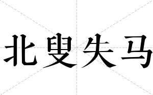 北叟失马