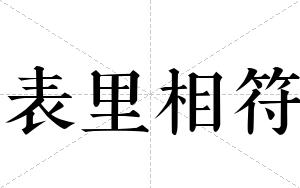 表里相符