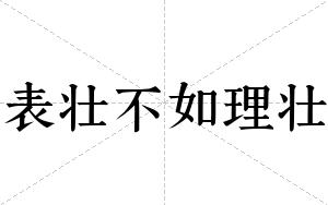 表壮不如理壮