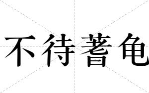 不待蓍龟